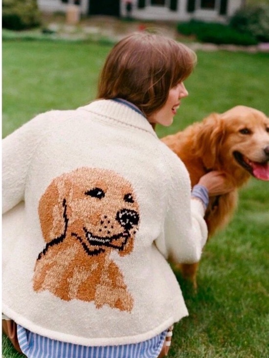 Pilcro Sweaters - Pilcro Jesse Dog Icon Cardigan